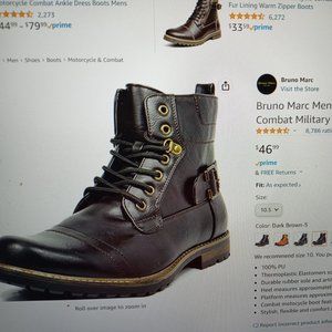 Bruno Marc Men's Military Motorcycle Combat Military Boots